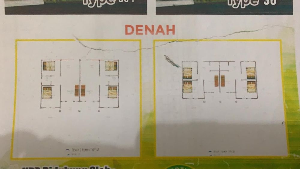 foto denah rumah tipe 45/121.5 perumahan LANGSA RESIDENCE 