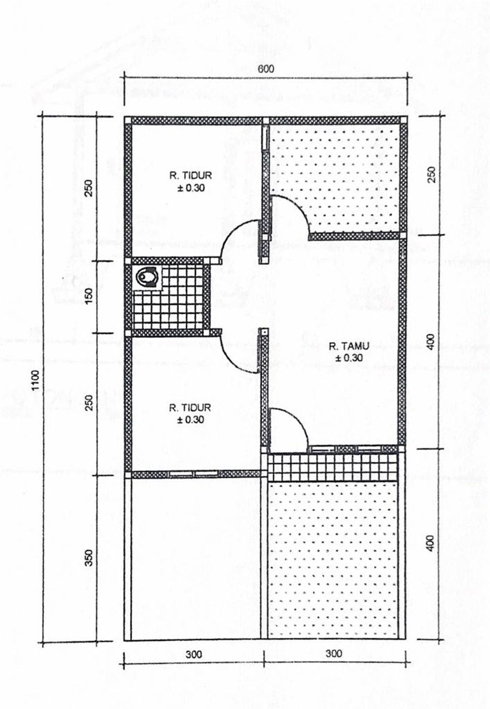 foto denah rumah tipe 30/66 perumahan BOJONG KEMBAR RESIDENCE