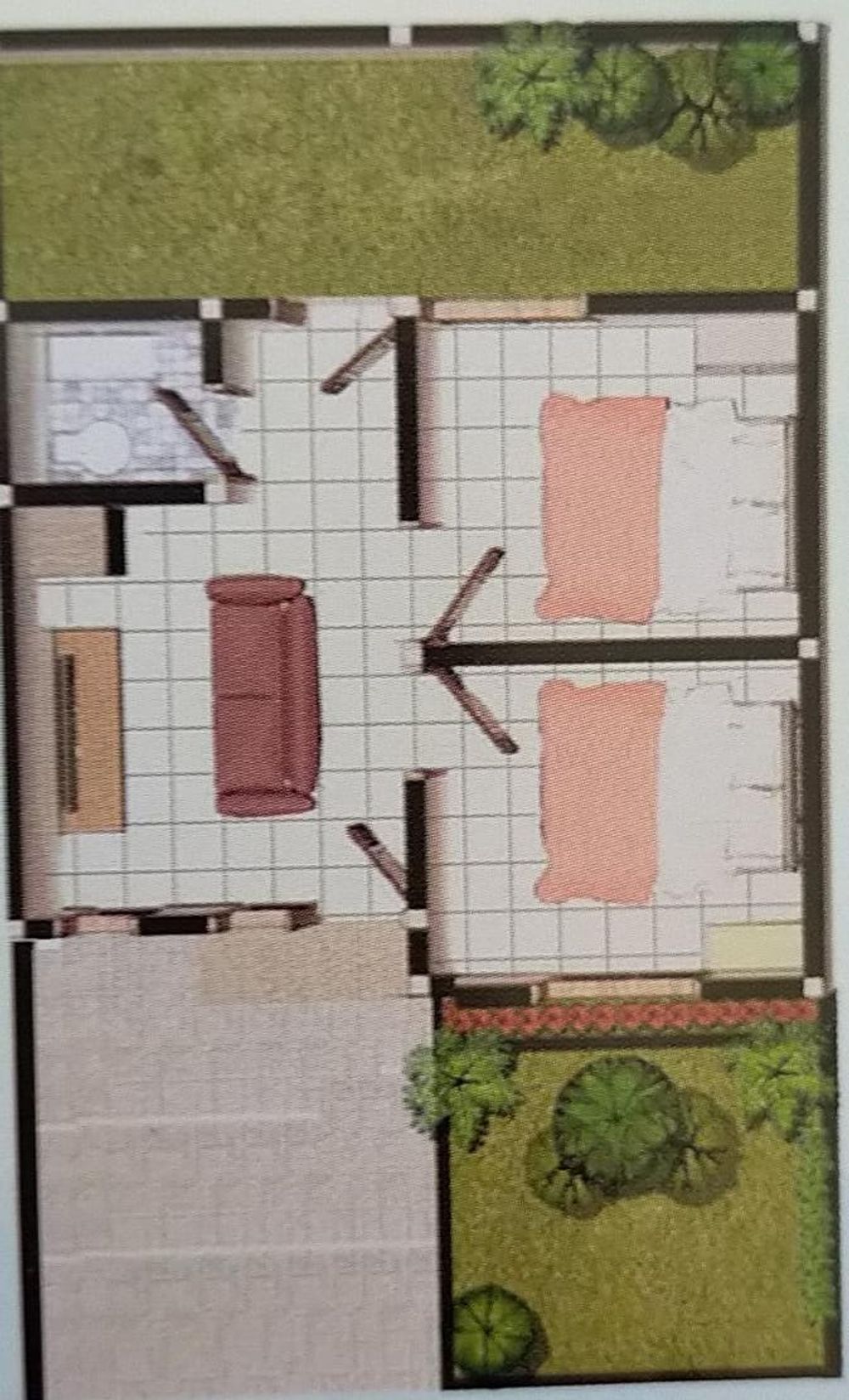foto denah rumah tipe 21/60 perumahan BUMI SARI PERMAI