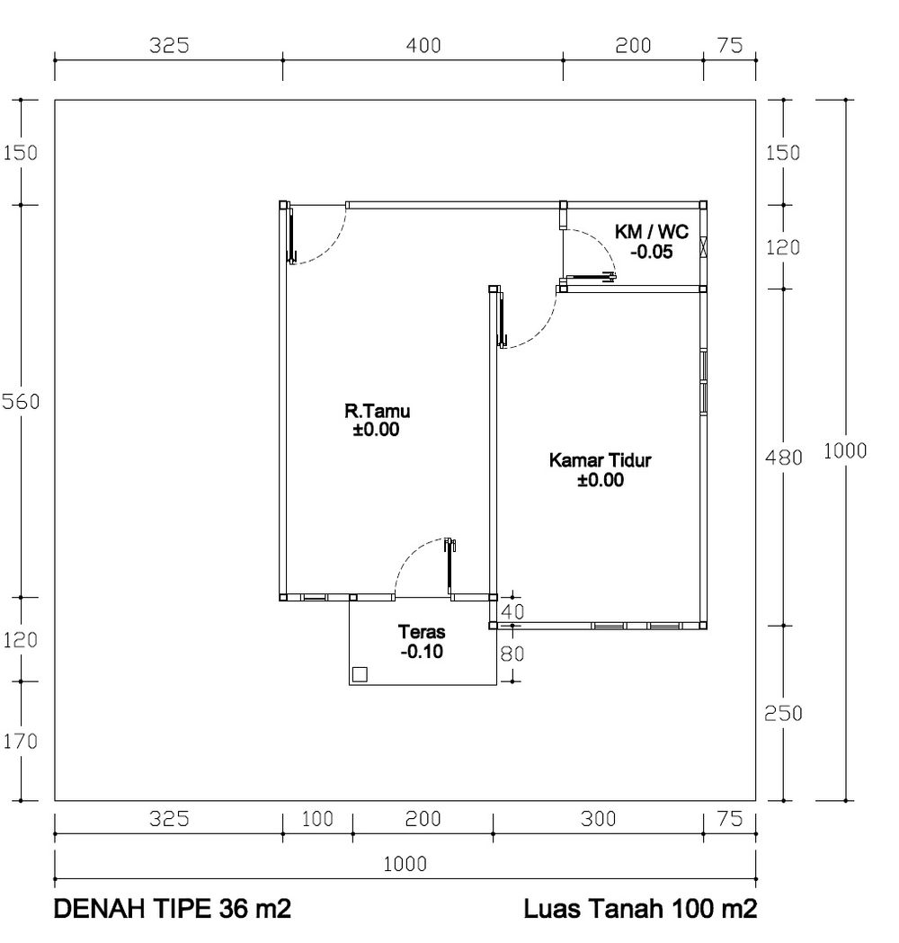 foto denah rumah tipe Subsidi perumahan Attaqwa Permai