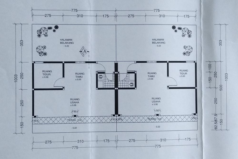 foto denah rumah tipe 36 perumahan Griya Krasak Permai