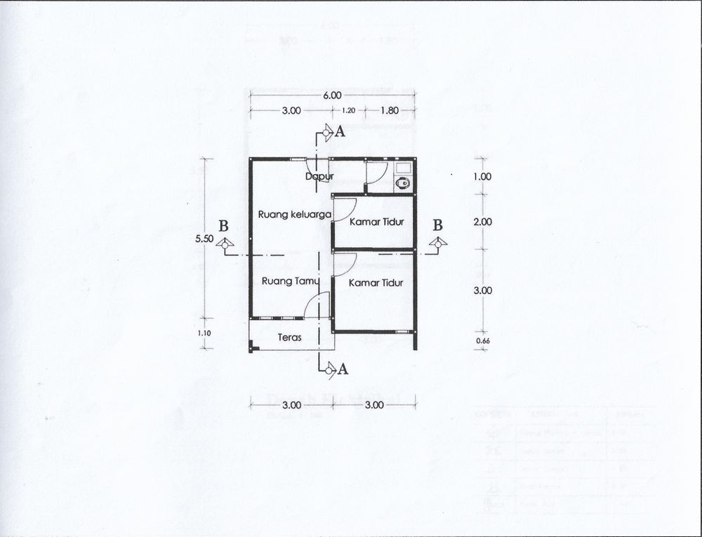 foto denah rumah tipe 36 perumahan Bungo cipta graha 03