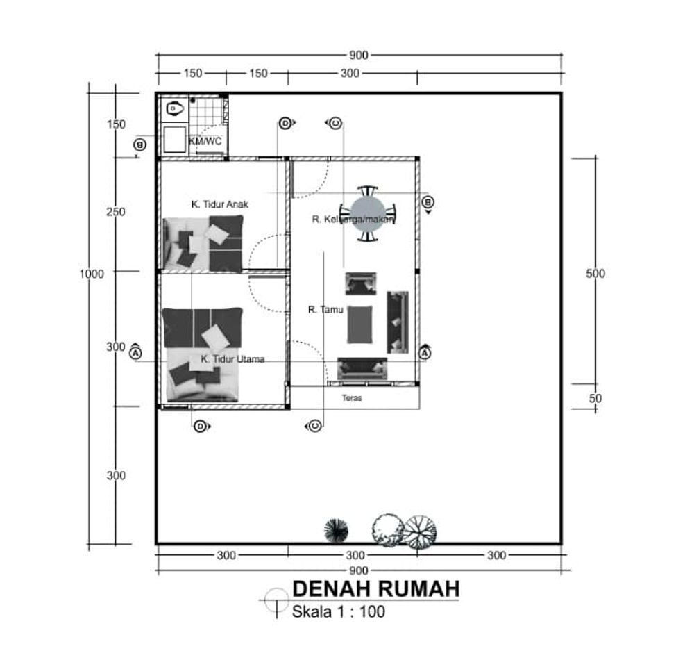 foto denah rumah tipe 36 perumahan griya duta muda