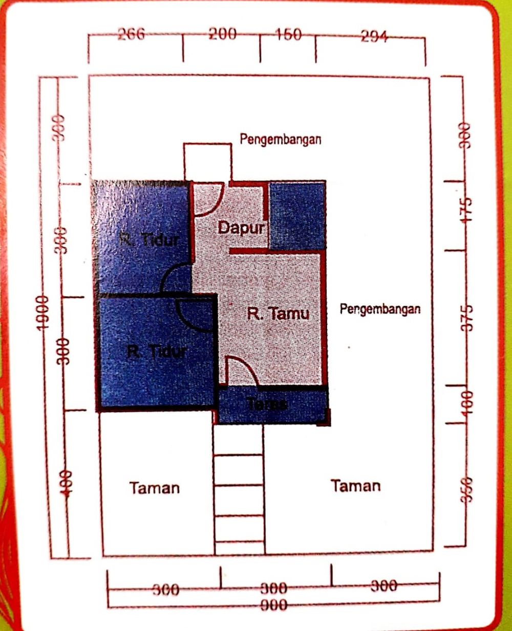 foto denah rumah tipe 36 perumahan MULYA REGENCY II