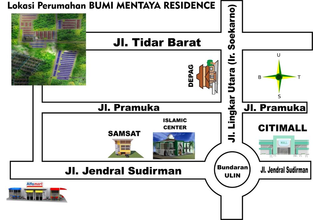 foto denah rumah tipe 36 perumahan BUMI MENTAYA RESIDENCE