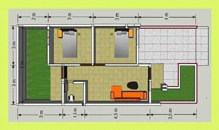 foto denah rumah tipe 2 perumahan Bukit Refah Residence Cianjur