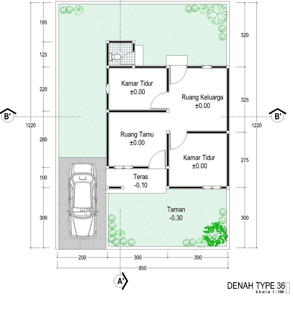 foto denah rumah tipe 36 perumahan GREEN DUYU MANDIRI 2