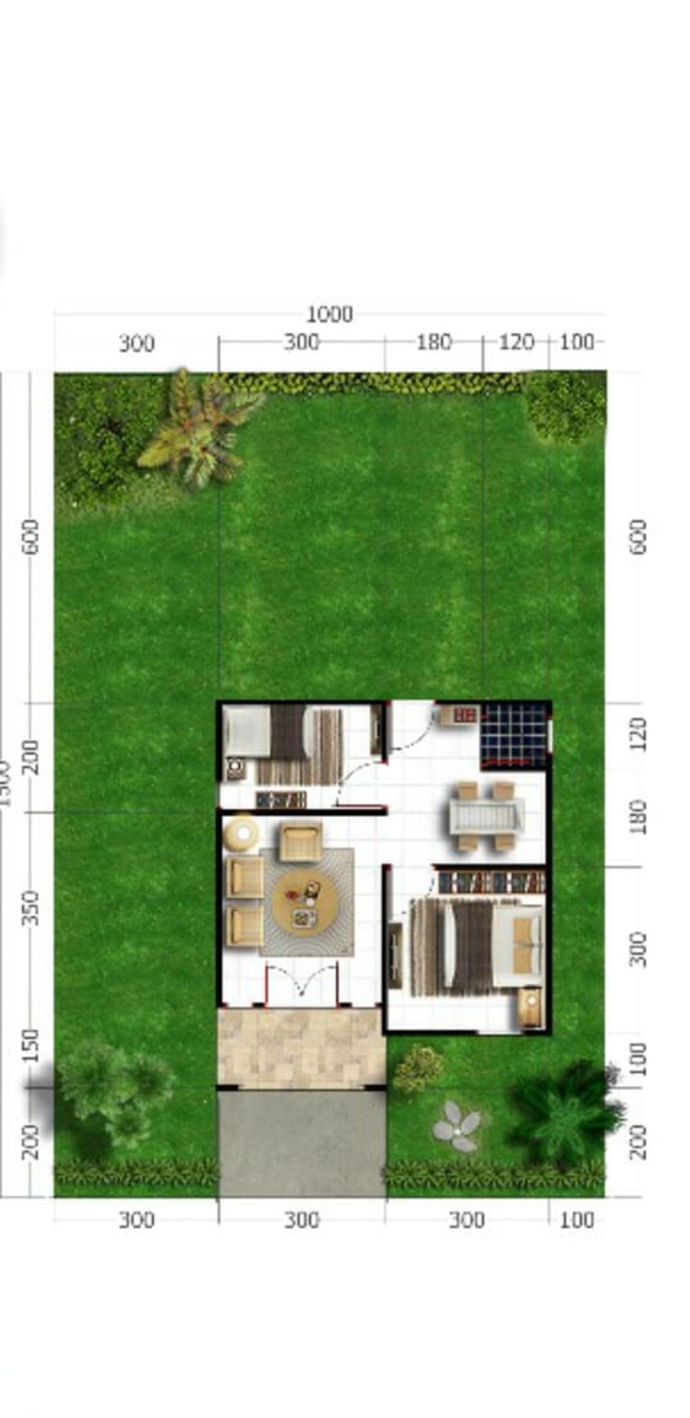 foto denah rumah tipe 36 perumahan PH ADHYAKSA RESIDENCE
