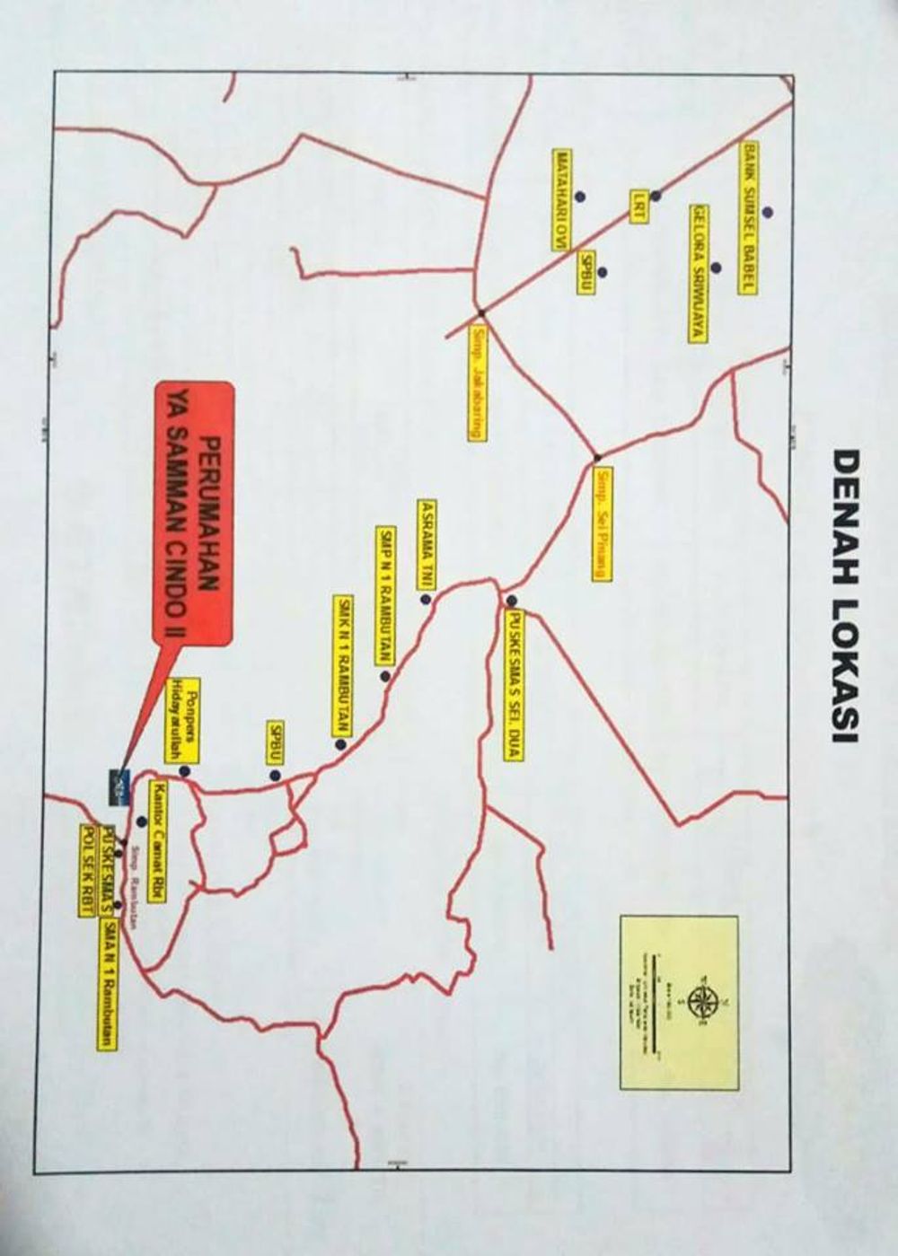 foto denah rumah tipe 36 perumahan Ya Samman Cindo  II