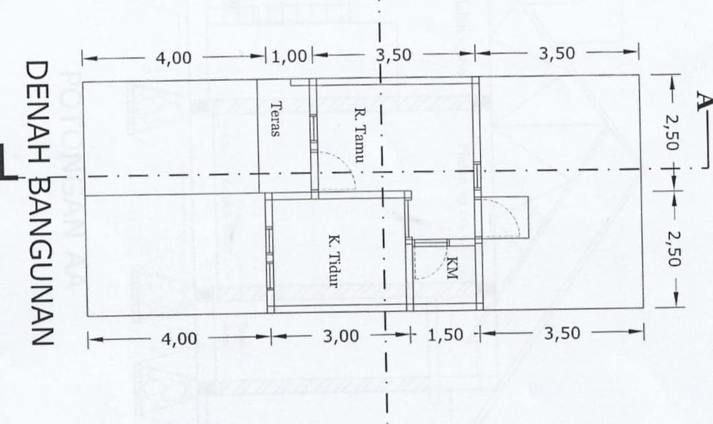 foto denah rumah tipe 23/60 perumahan GRAND RESIDENCE PANTI