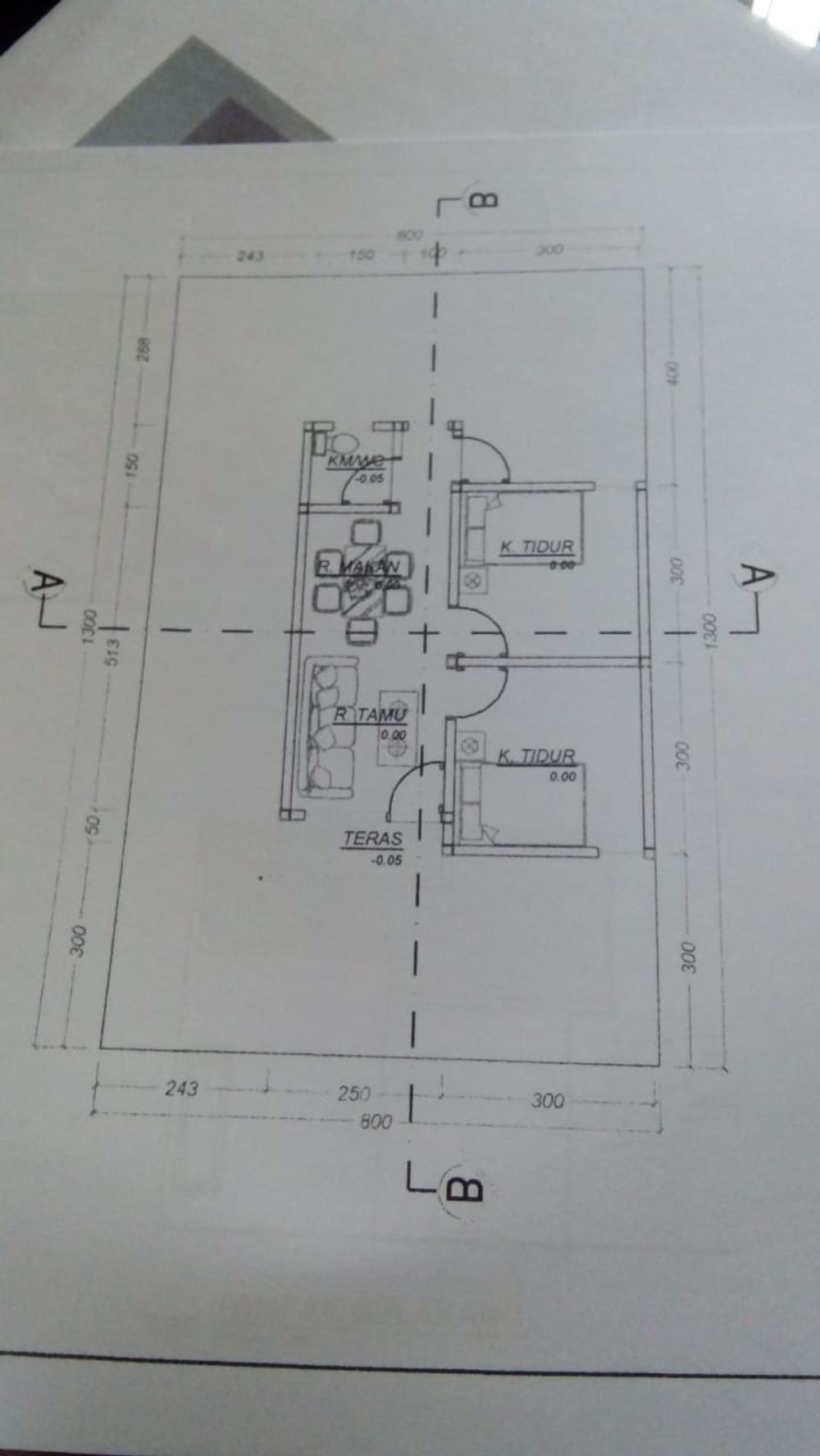 foto denah rumah tipe 36/90  perumahan ABU RAIHAN 2