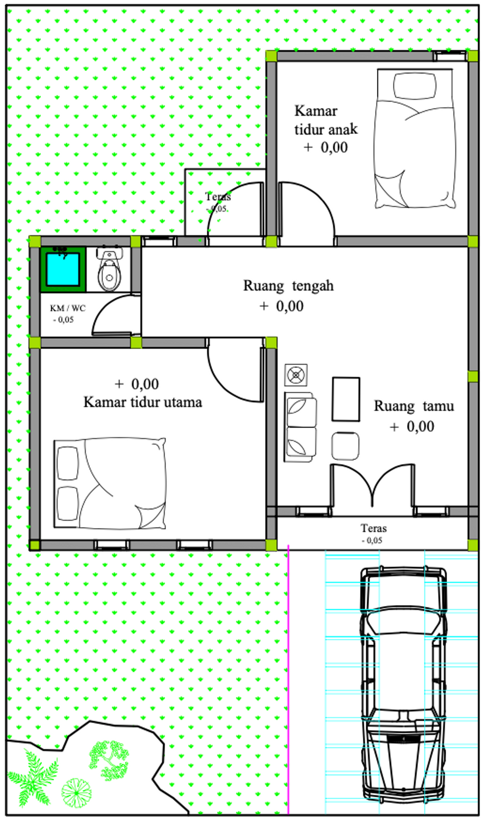 foto denah rumah tipe Rumah 36/84 perumahan INDO MAYONG REGENCY