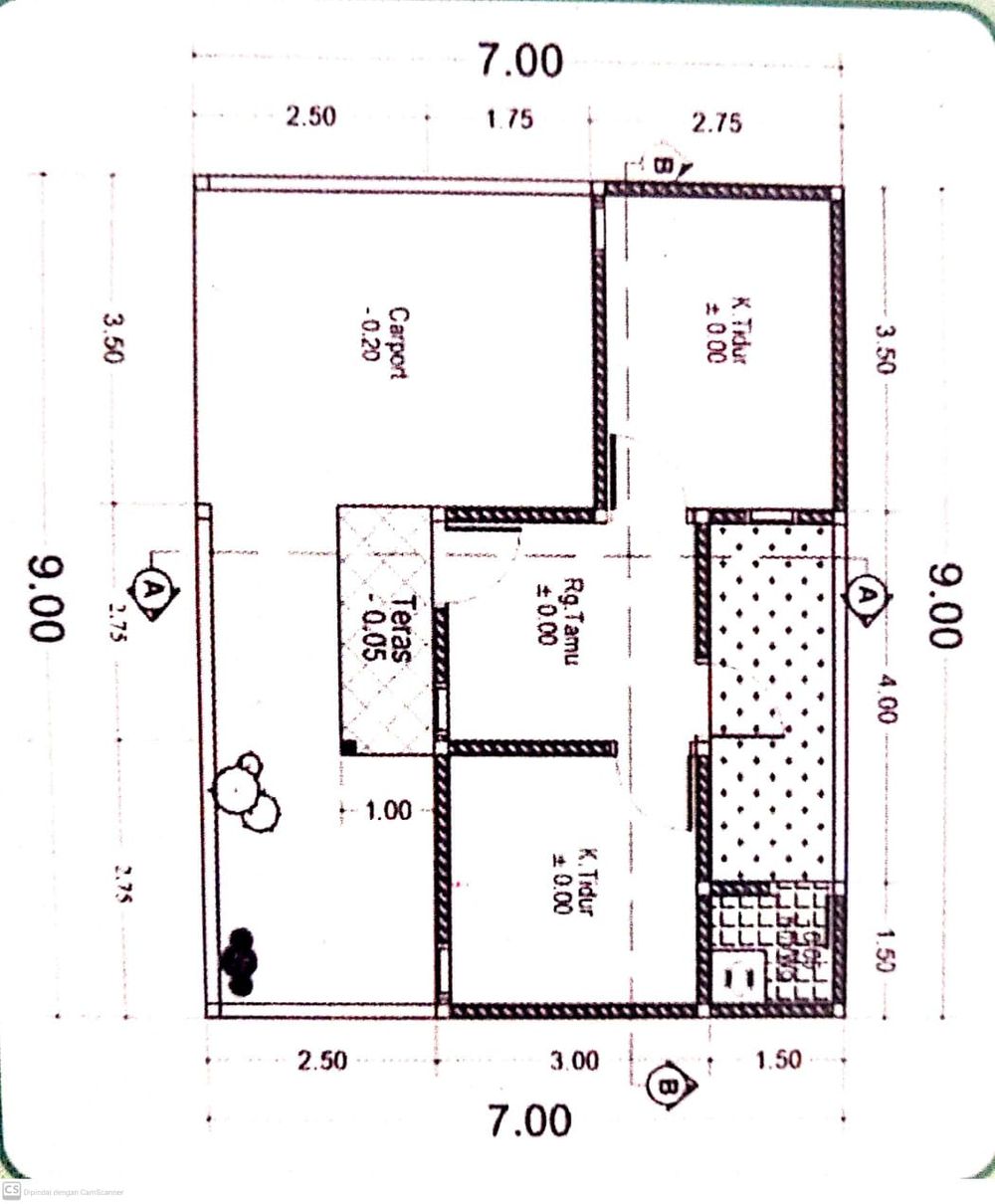 foto denah rumah tipe 30/63 perumahan Permata Alam