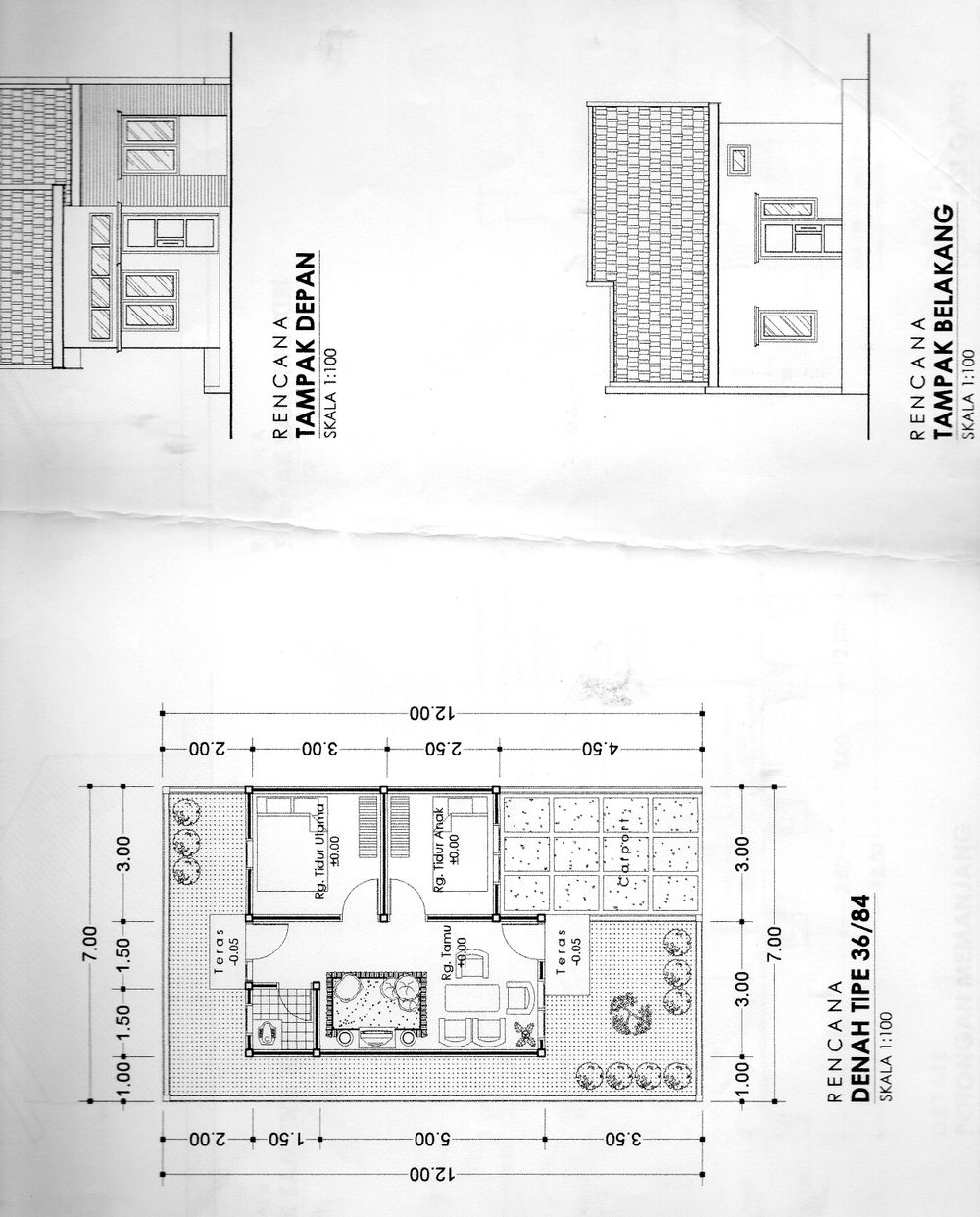 foto denah rumah tipe herlita residence perumahan HERLITA RESIDENCE 