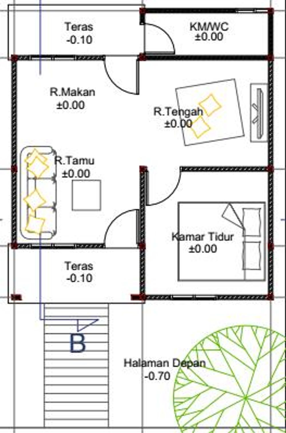 foto denah rumah tipe 36 perumahan BERKAH BELAYUNG BARU TAHAP 2