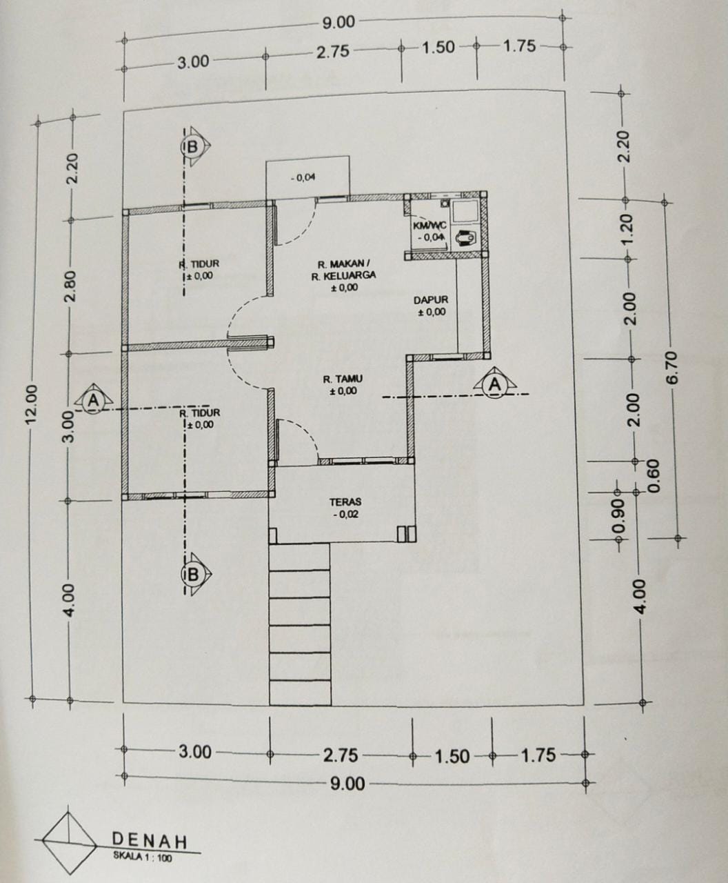 foto denah rumah tipe 36 / 108    BERSUBSIDI perumahan GRIYA PURNAMA ASRI
