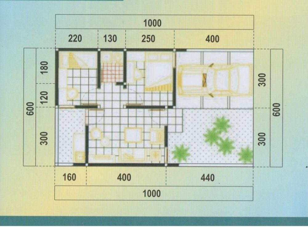 foto denah rumah tipe 30/60 perumahan CIMANGGUNG RESIDENCE
