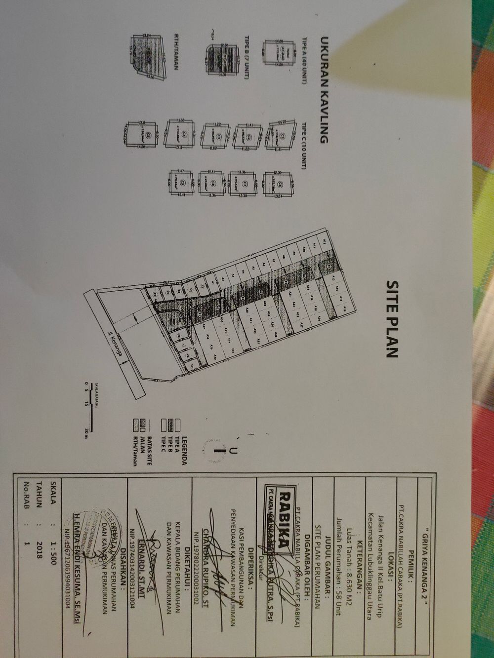 foto denah rumah tipe Standard perumahan Griya Kenanga II