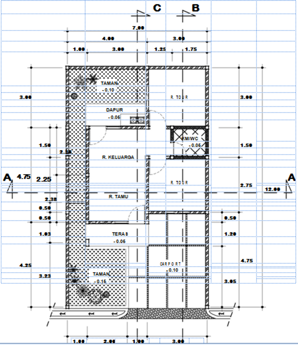 foto denah rumah tipe 36/84 perumahan MATRIX RESIDENCE 2