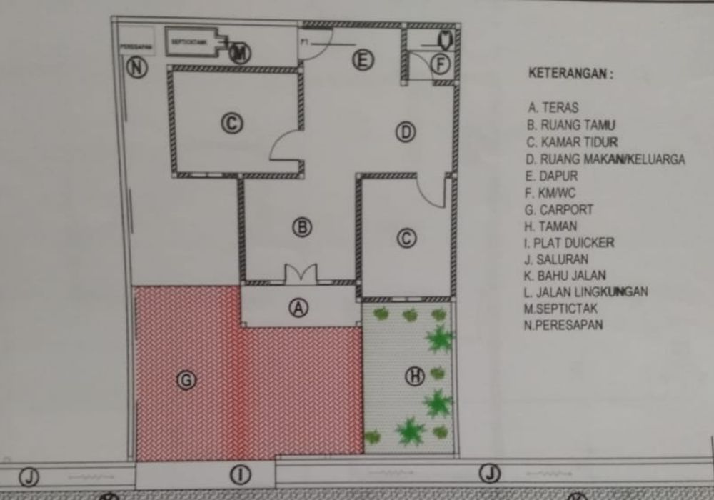 foto denah rumah tipe 60 perumahan Perumahan Griya Sultana IV
