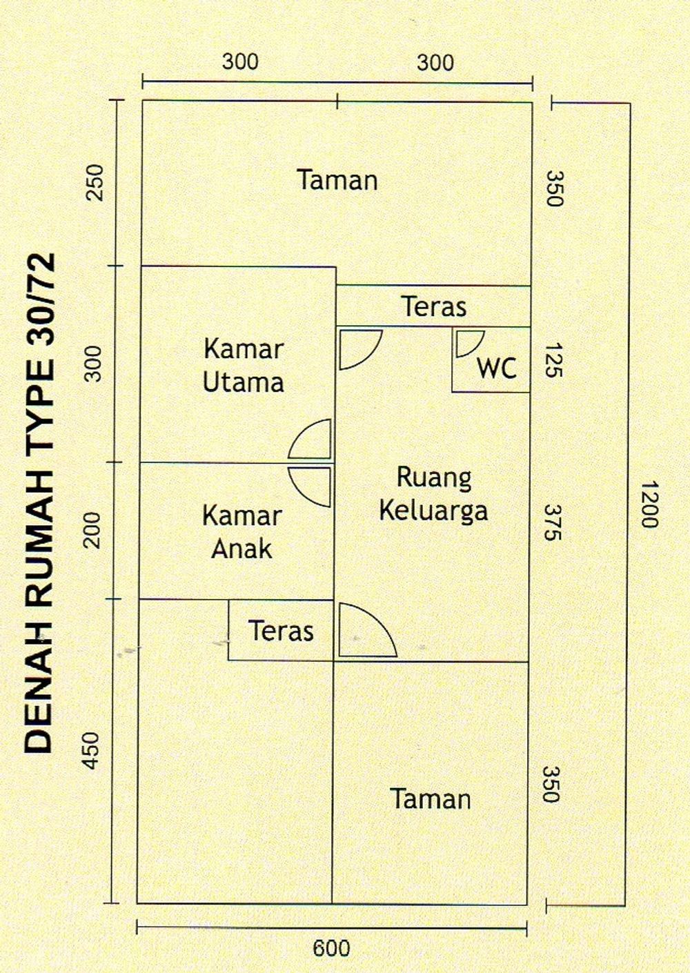 foto denah rumah tipe 30 perumahan BUMI KAYANA TAHAP 2