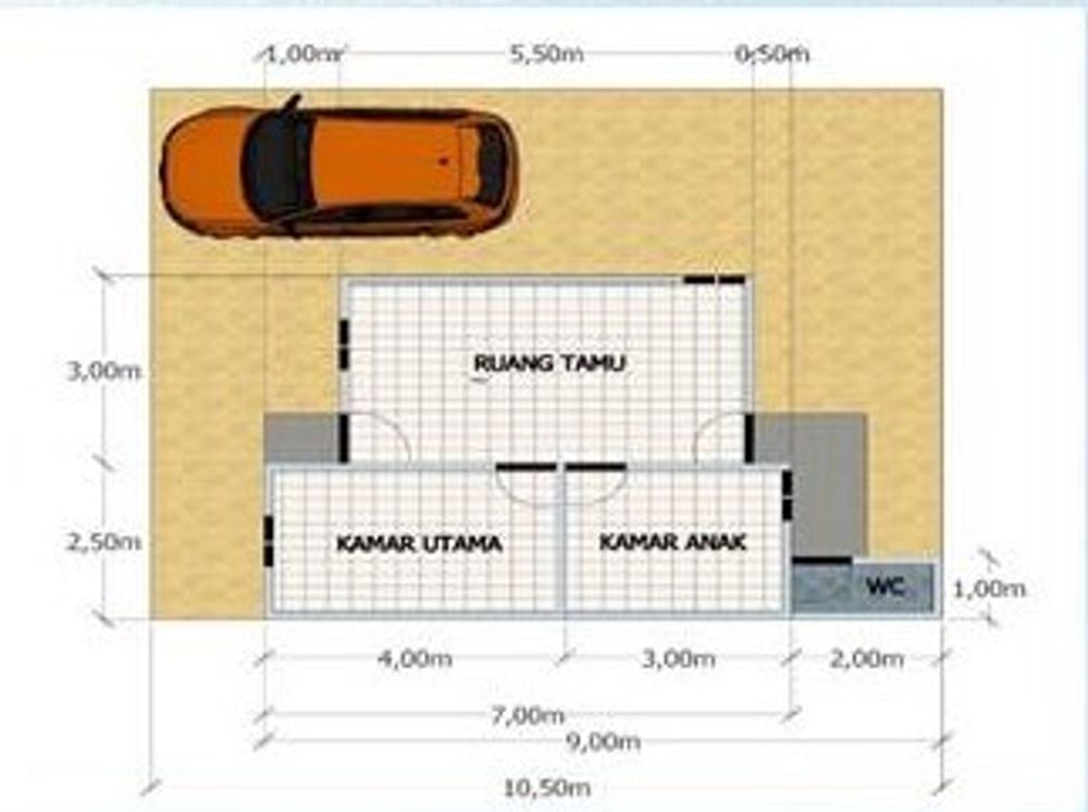 foto denah rumah tipe 36/89 perumahan Graha permai indah