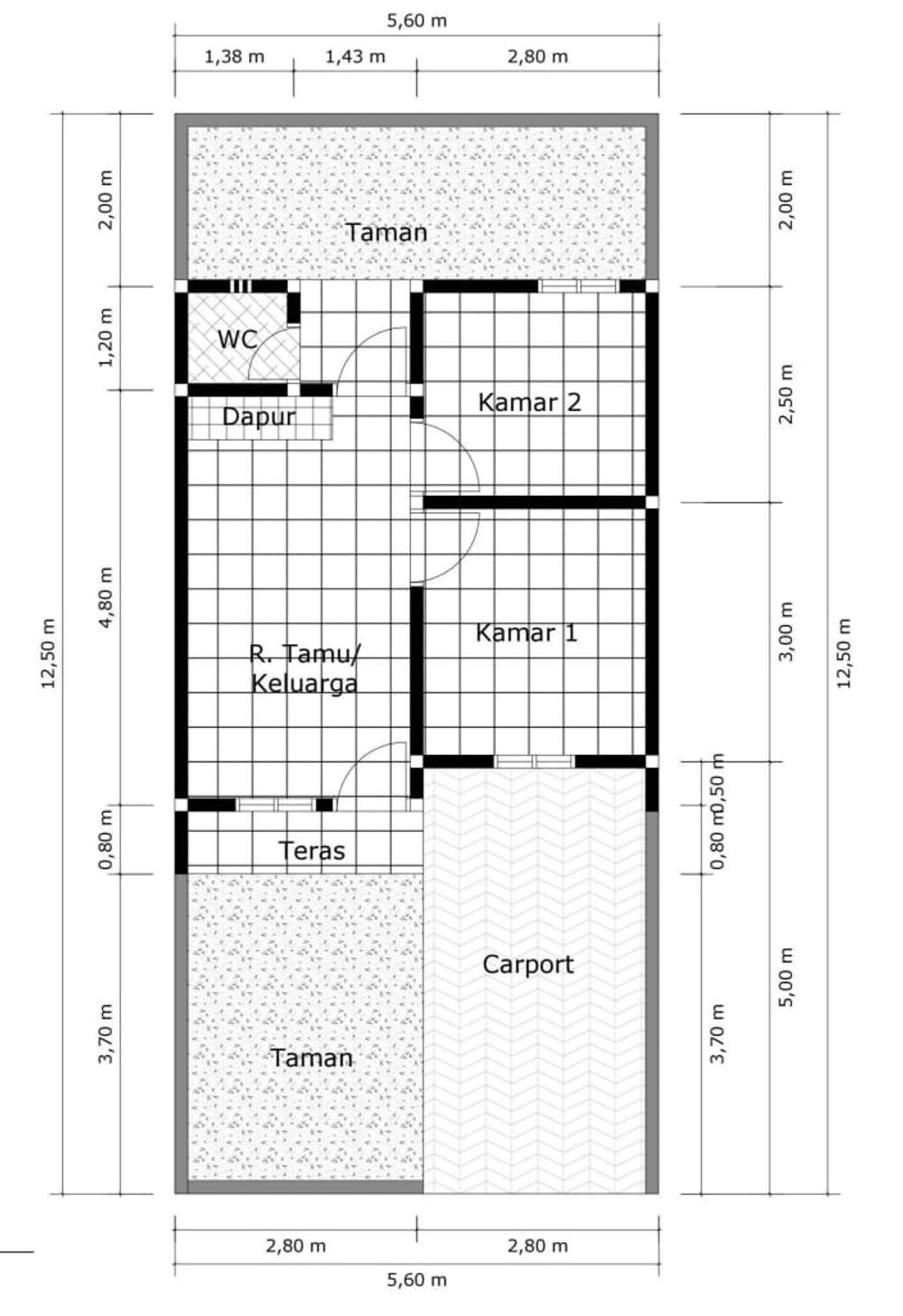 foto denah rumah tipe 32/70 perumahan GREEN MUTIARA 2 CITRA SUHANDI TAHAP 2