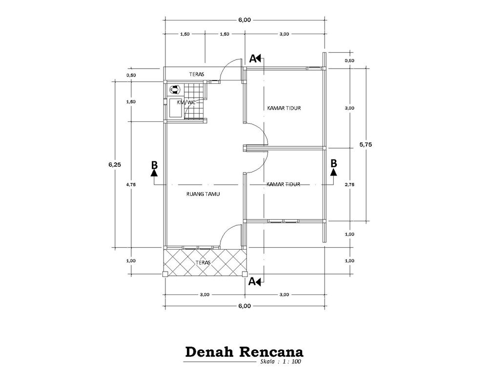 foto denah rumah tipe 36 perumahan Perumahan Bungo Dani 2