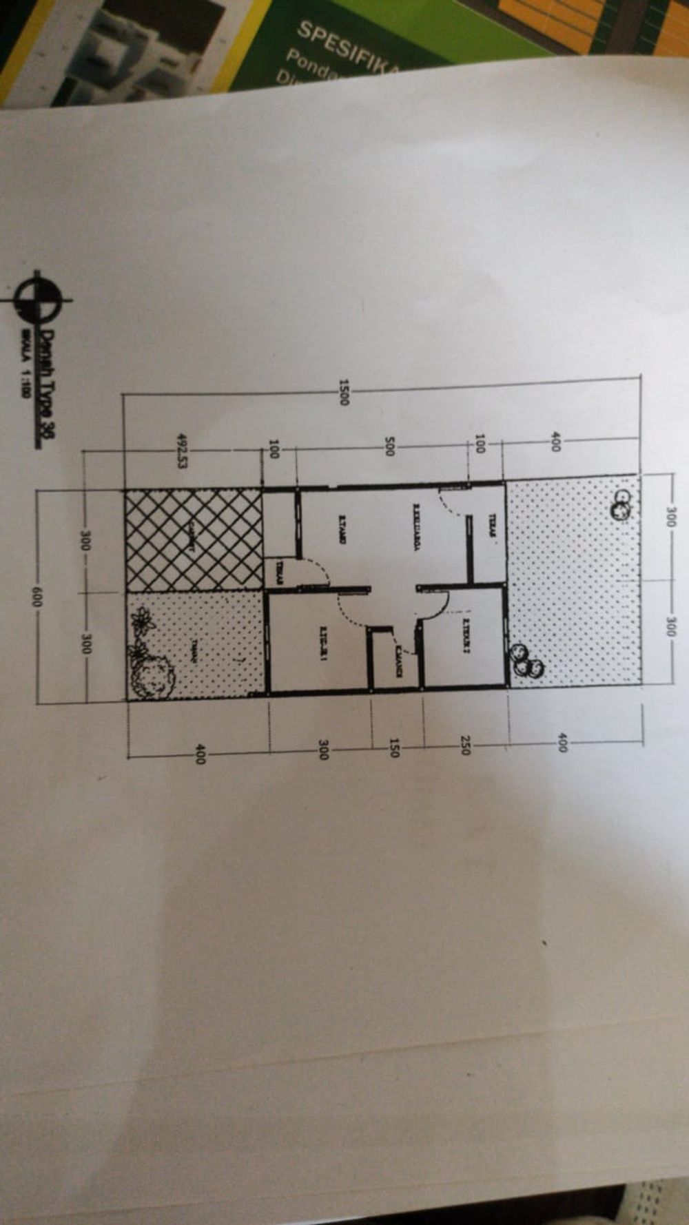 foto denah rumah tipe 36 perumahan TANJUNG NANGKO RESIDENCE