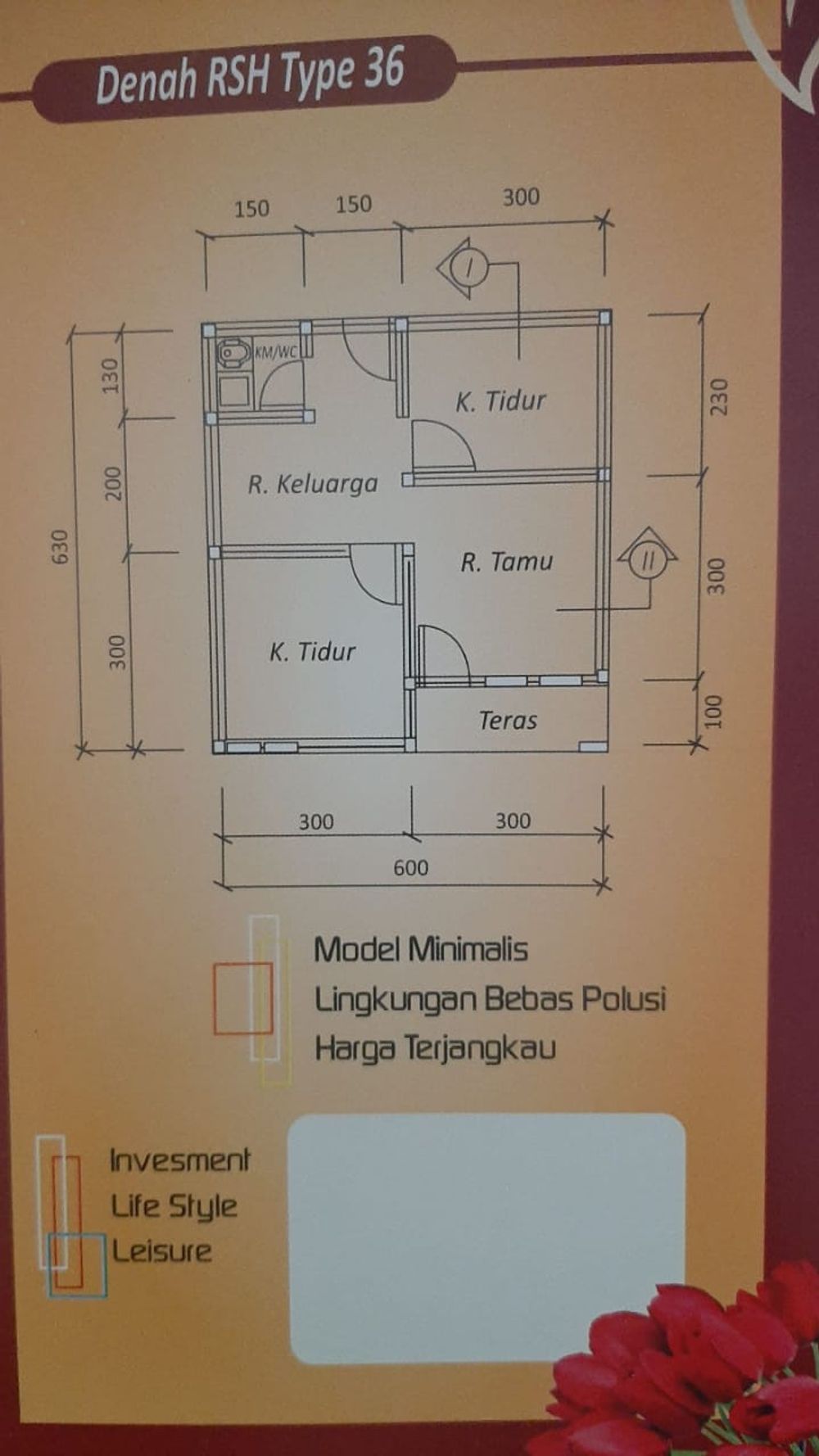 foto denah rumah tipe 36 perumahan pernas griya uka