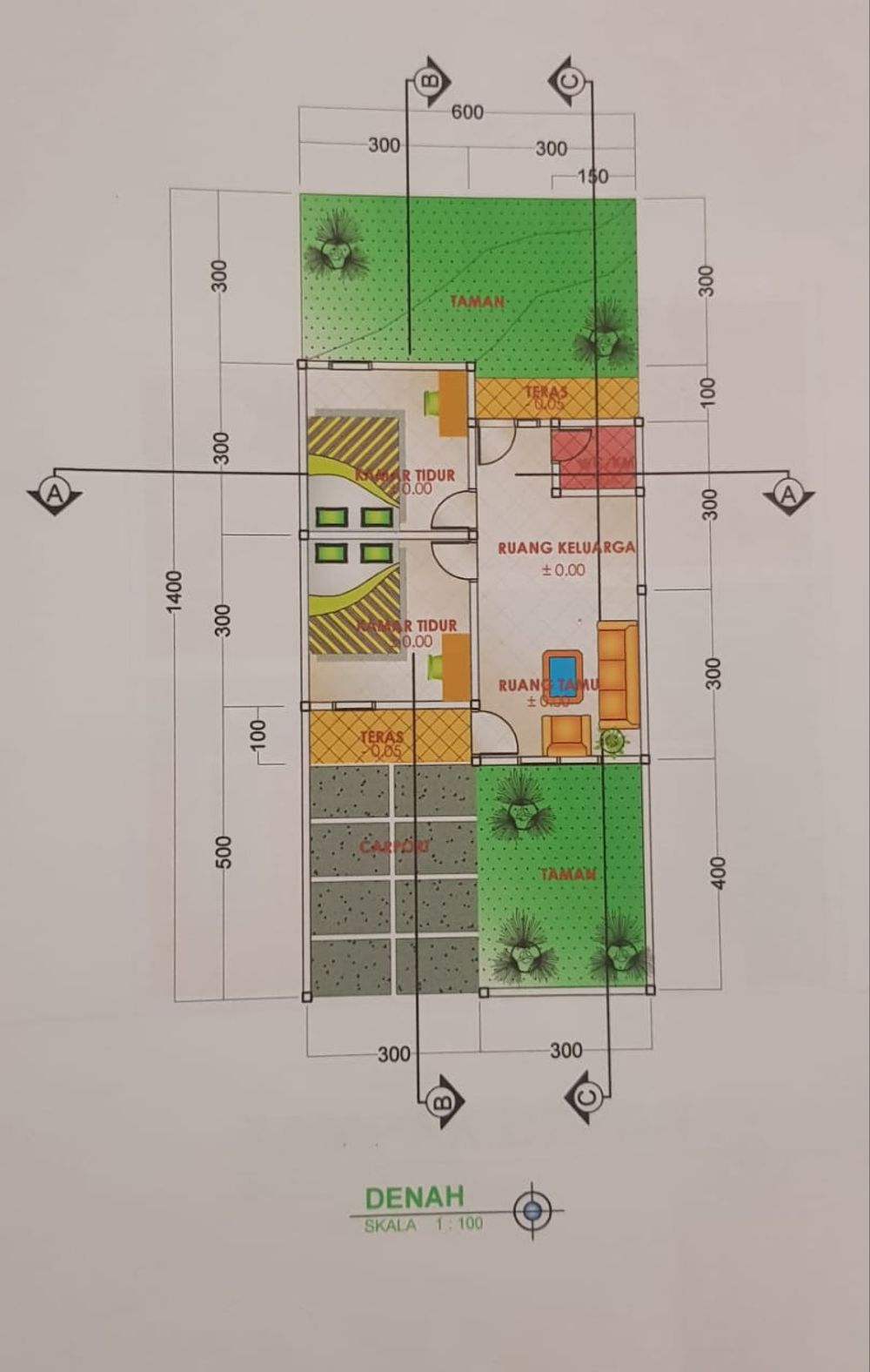 foto denah rumah tipe 36 perumahan  GREEN VALLEY BANTAENG