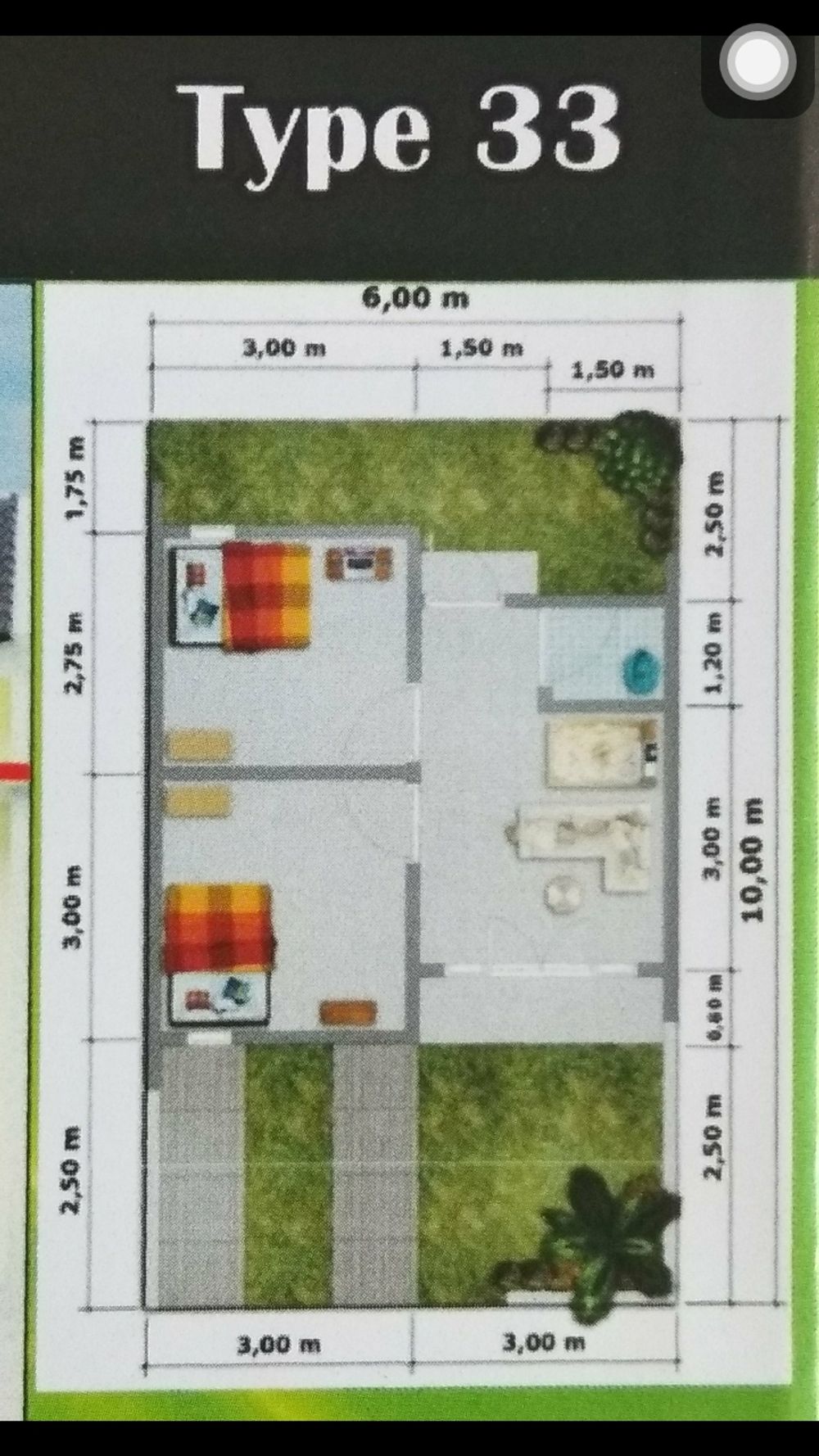 foto denah rumah tipe SUBSIDI perumahan BAITY JANNATY RESIDENCE 3