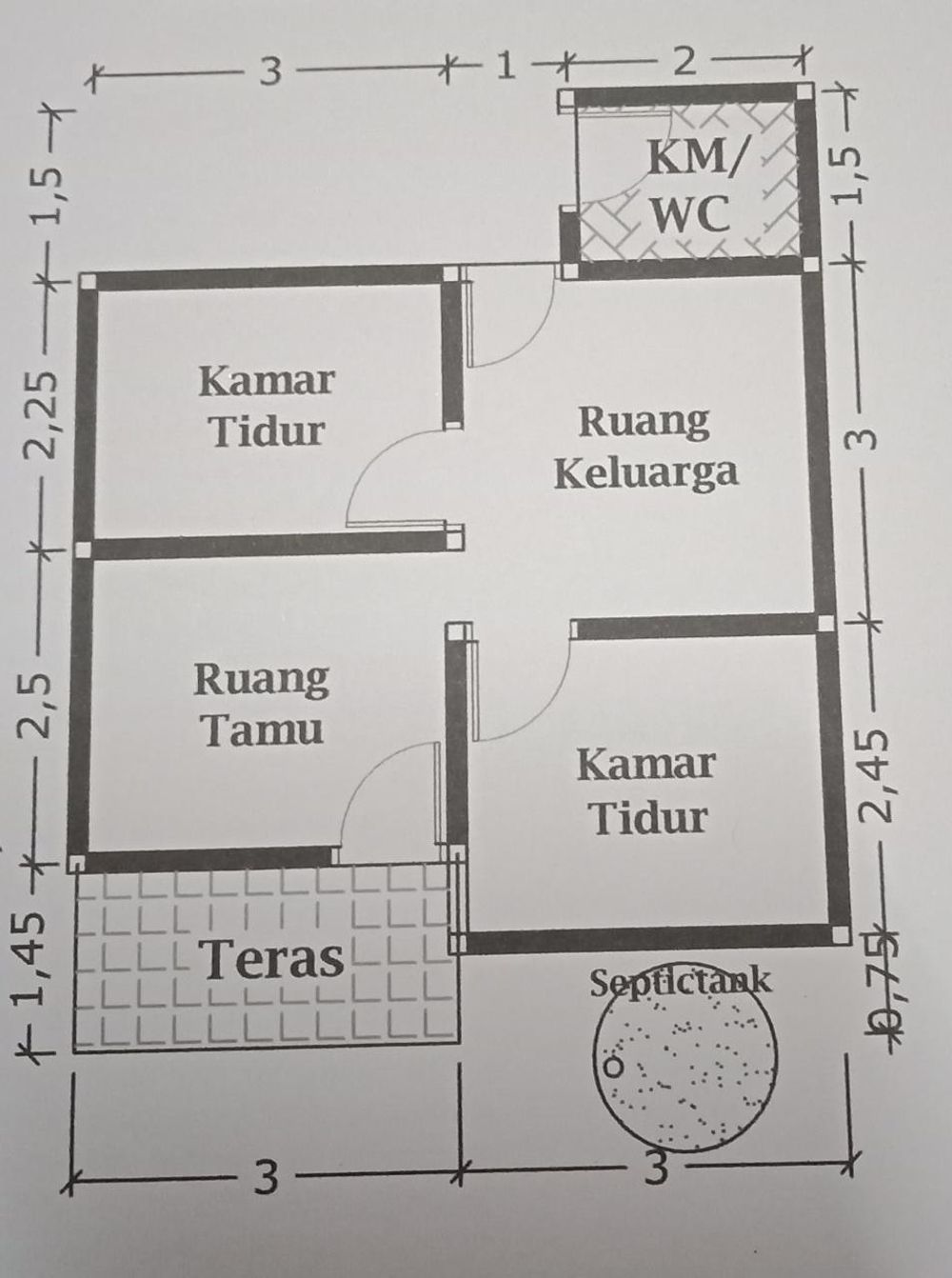 foto denah rumah tipe 36 perumahan VILLA CENDANA