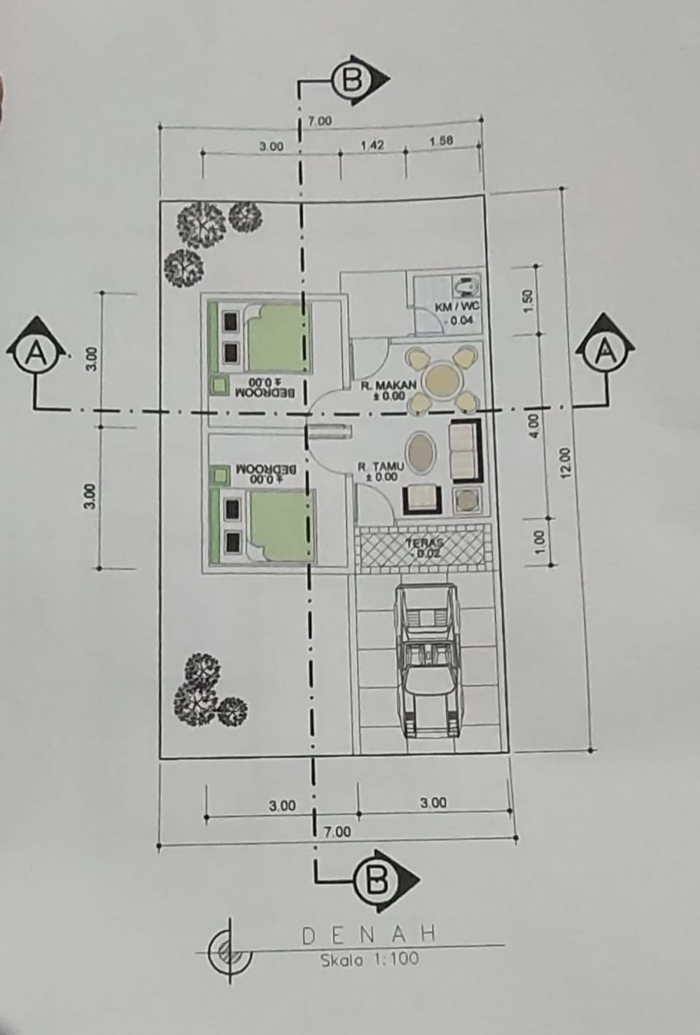foto denah rumah tipe 36 perumahan GREEN ANUGERAH REGENCY