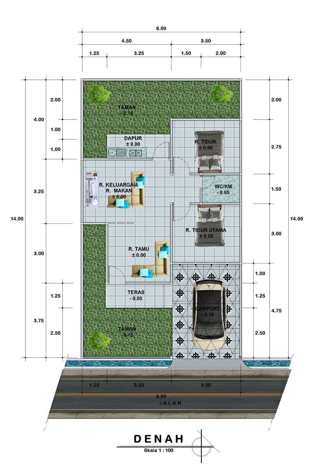foto denah rumah tipe 54/112 perumahan MATRIX EMPIRE