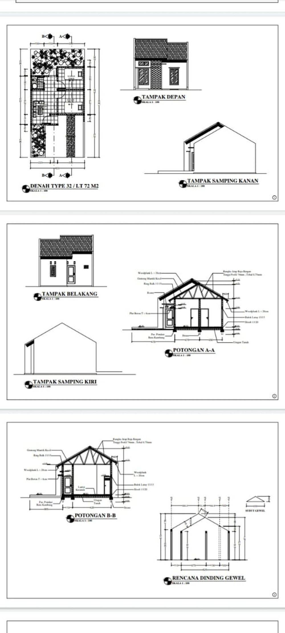 foto denah rumah tipe Subsidi perumahan PERUMAHAN HARMONI TERRALESTARI TAHAP 2