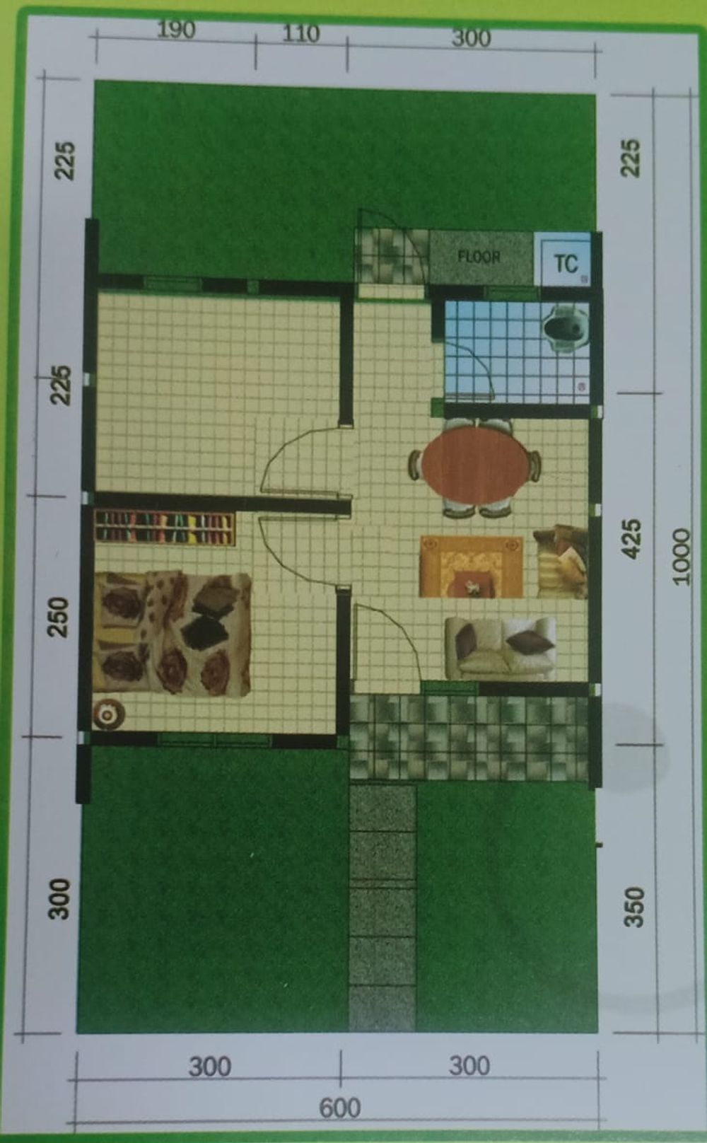 foto denah rumah tipe 24 perumahan PERUMAHAN GRIYA CARIU INDAH 