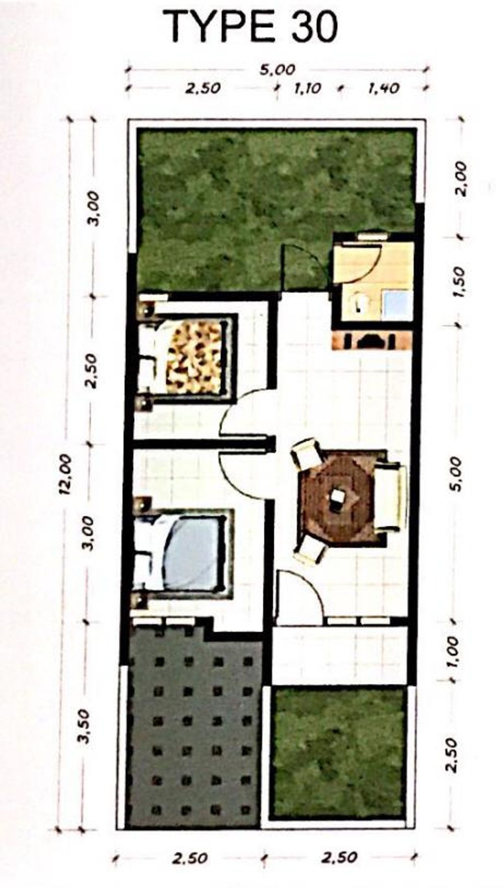 foto denah rumah tipe 30 perumahan Kelapa Gading Regency