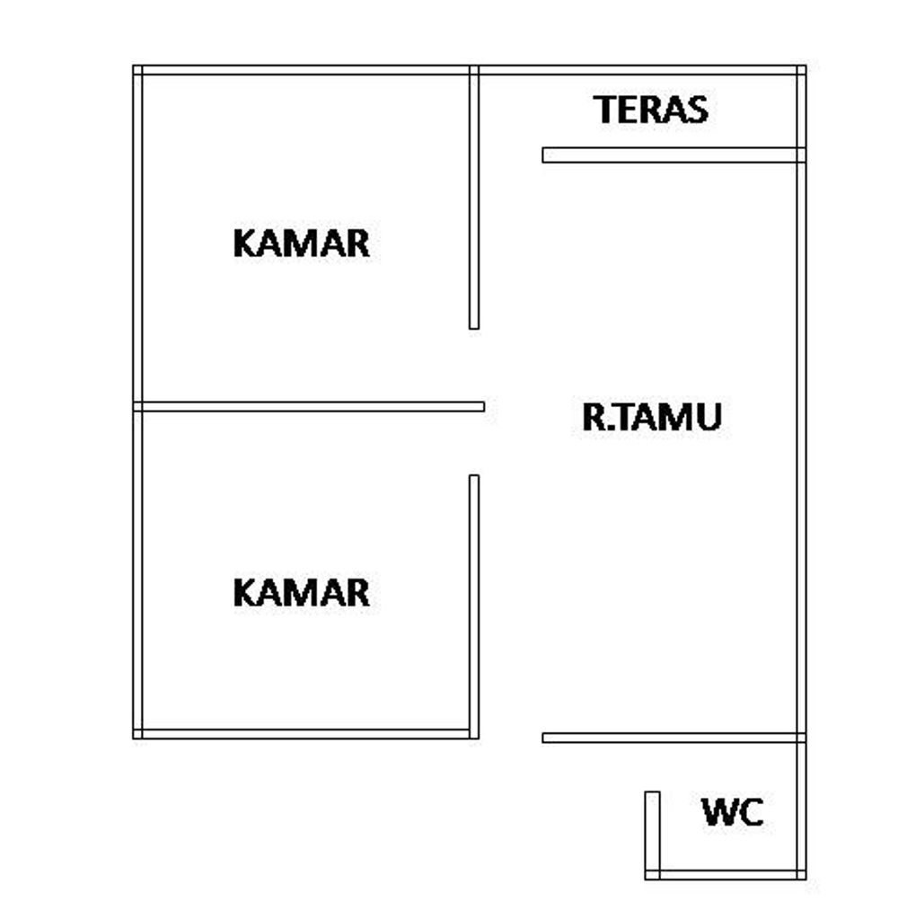 foto denah rumah tipe 36 perumahan AZZAHRA VILLAGE BANJARBARU