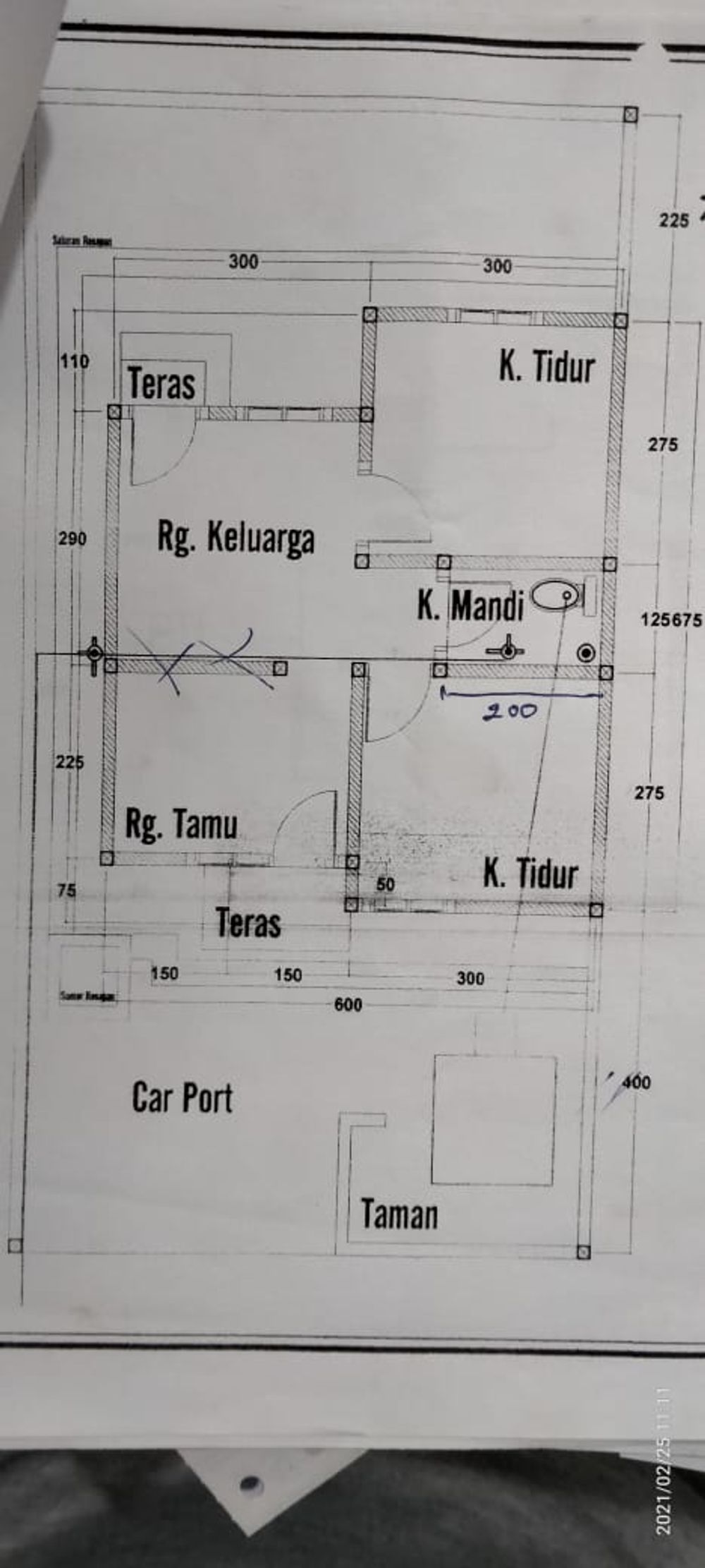 foto denah rumah tipe 36/90 perumahan Logo Indah Permai