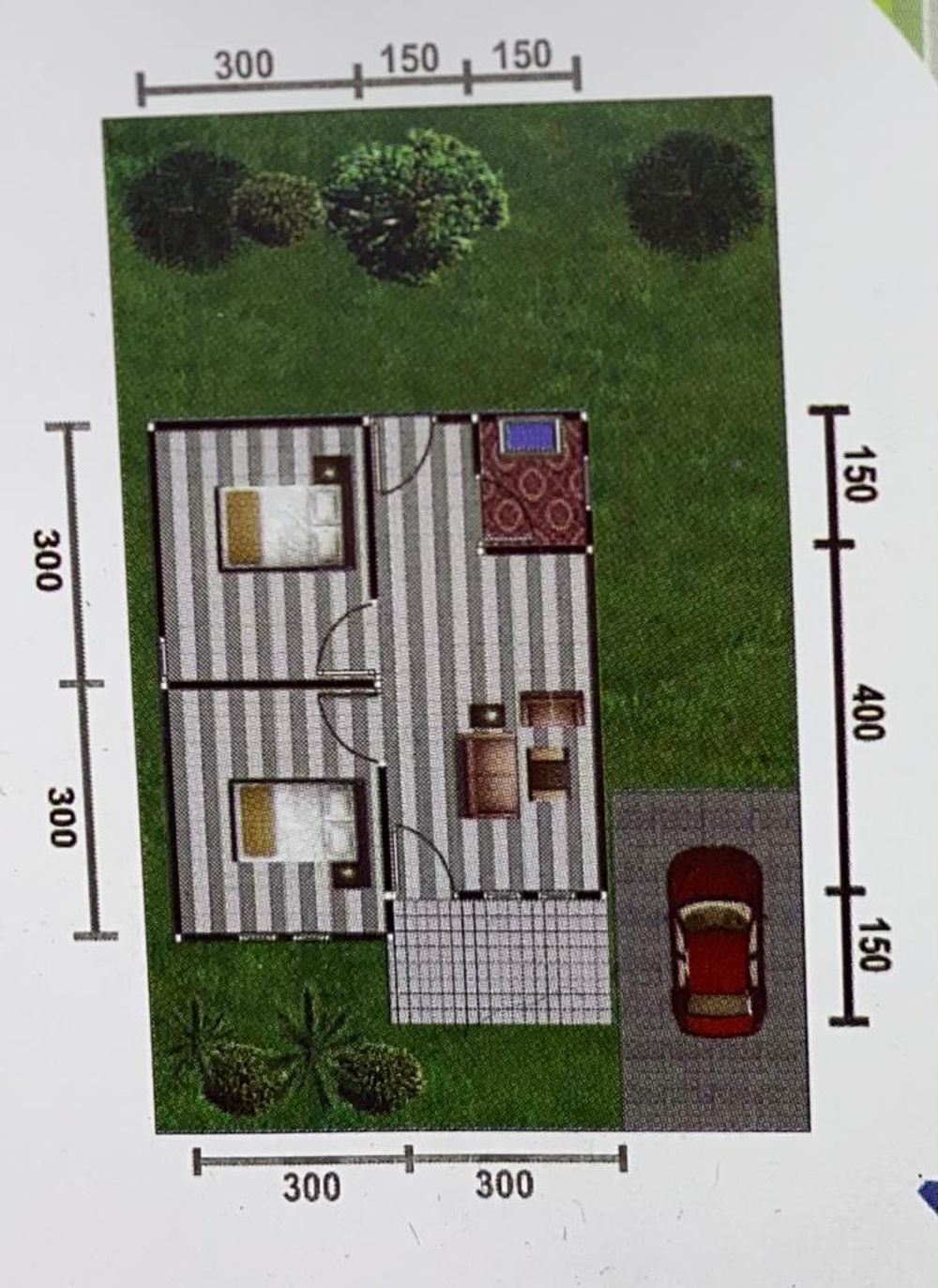 foto denah rumah tipe 36 perumahan Berkat Pesona Sei Sipai