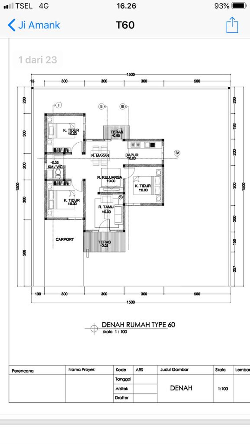 foto denah rumah tipe 45 perumahan GGT Residence