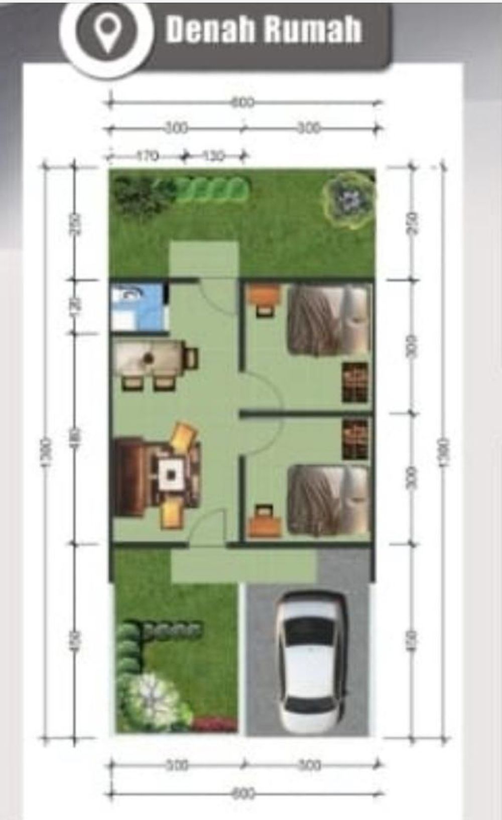 foto denah rumah tipe BERLIAN MODERN perumahan BERLIAN MODERN RESIDENCE 