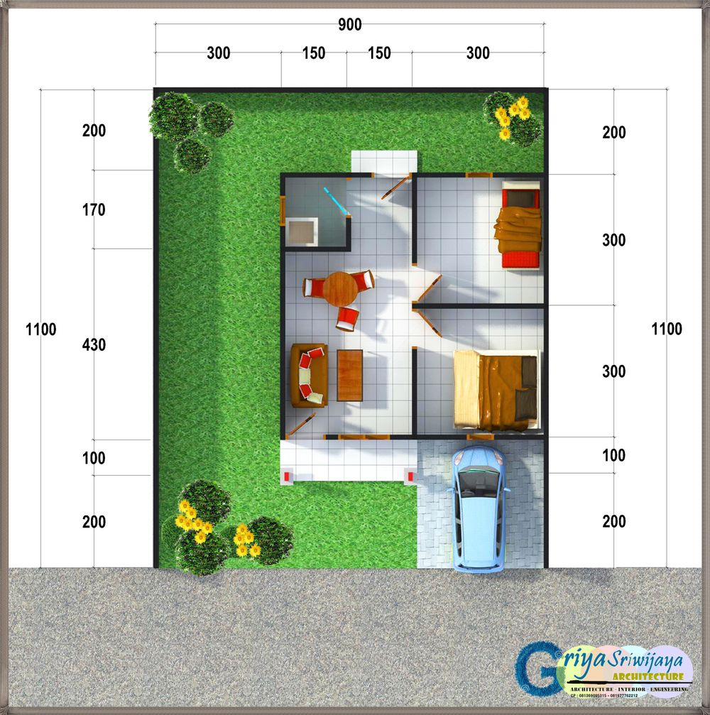 foto denah rumah tipe 36 perumahan KEMANG RESIDENCE