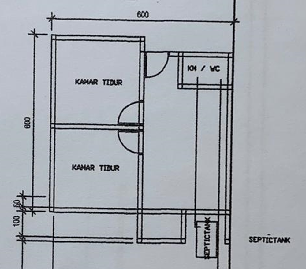 foto denah rumah tipe 36 perumahan PERUMAHAN BUKIT RATA PERMAI 