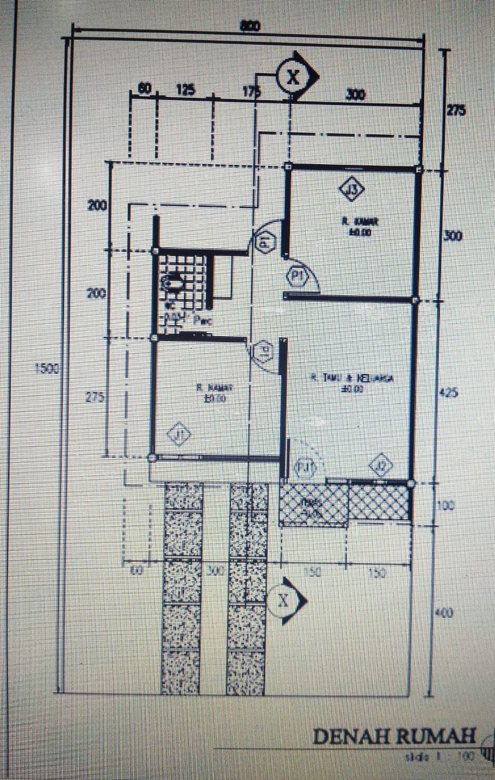 foto denah rumah tipe 36/91 perumahan GRIYA ELANG 2