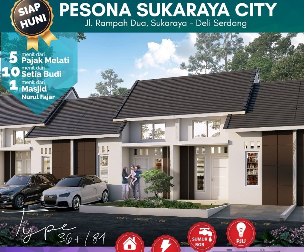 foto denah rumah tipe Blok cc perumahan PESONA SUKARAYA CITY 2