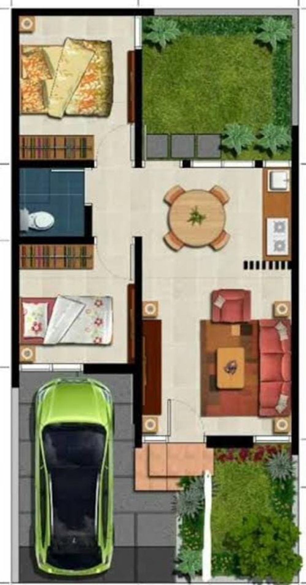 foto denah rumah tipe 36/60 perumahan PAWENANG RESIDENCE