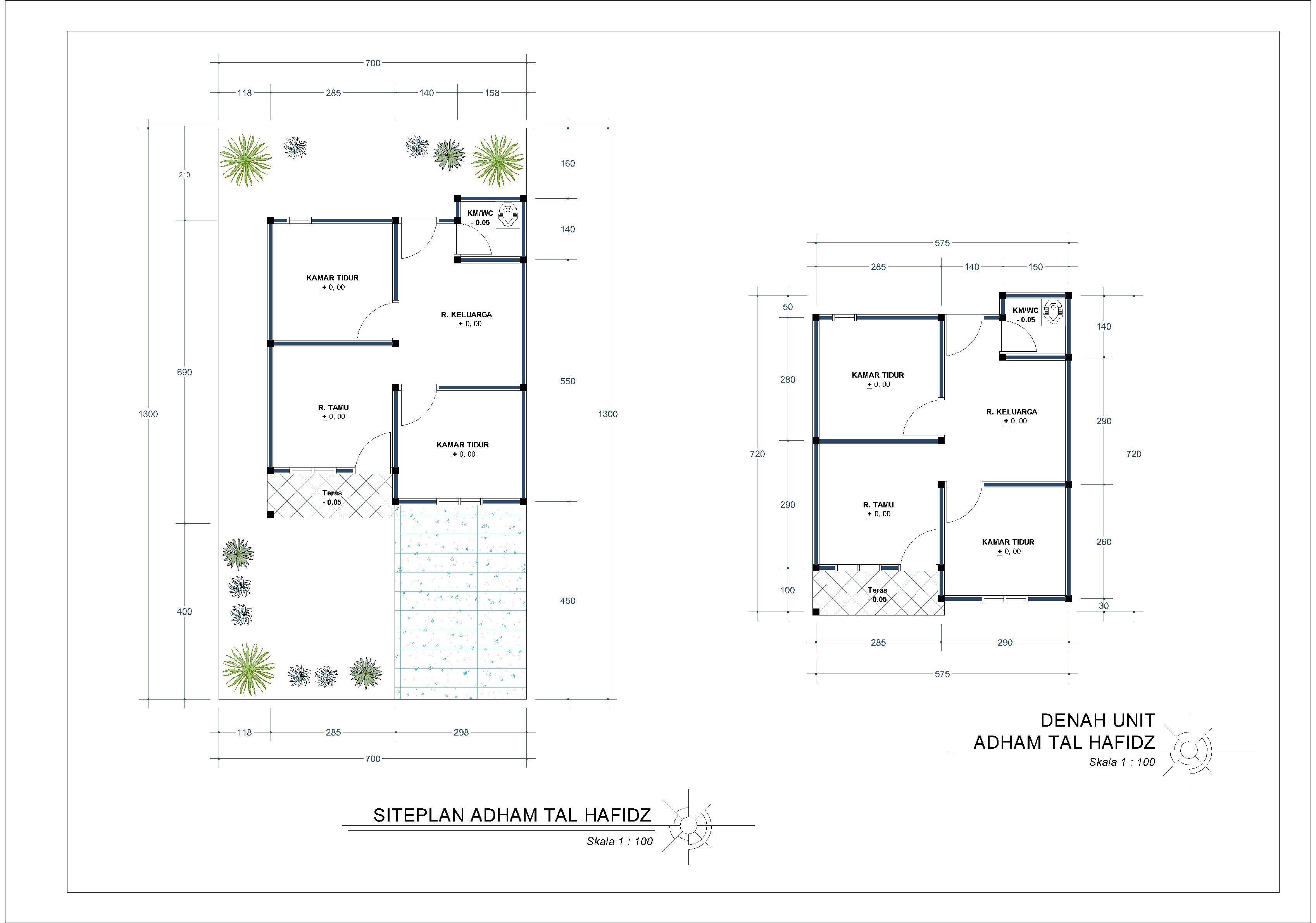 foto denah rumah tipe 36 perumahan ADHAM TAL HAFIDZ
