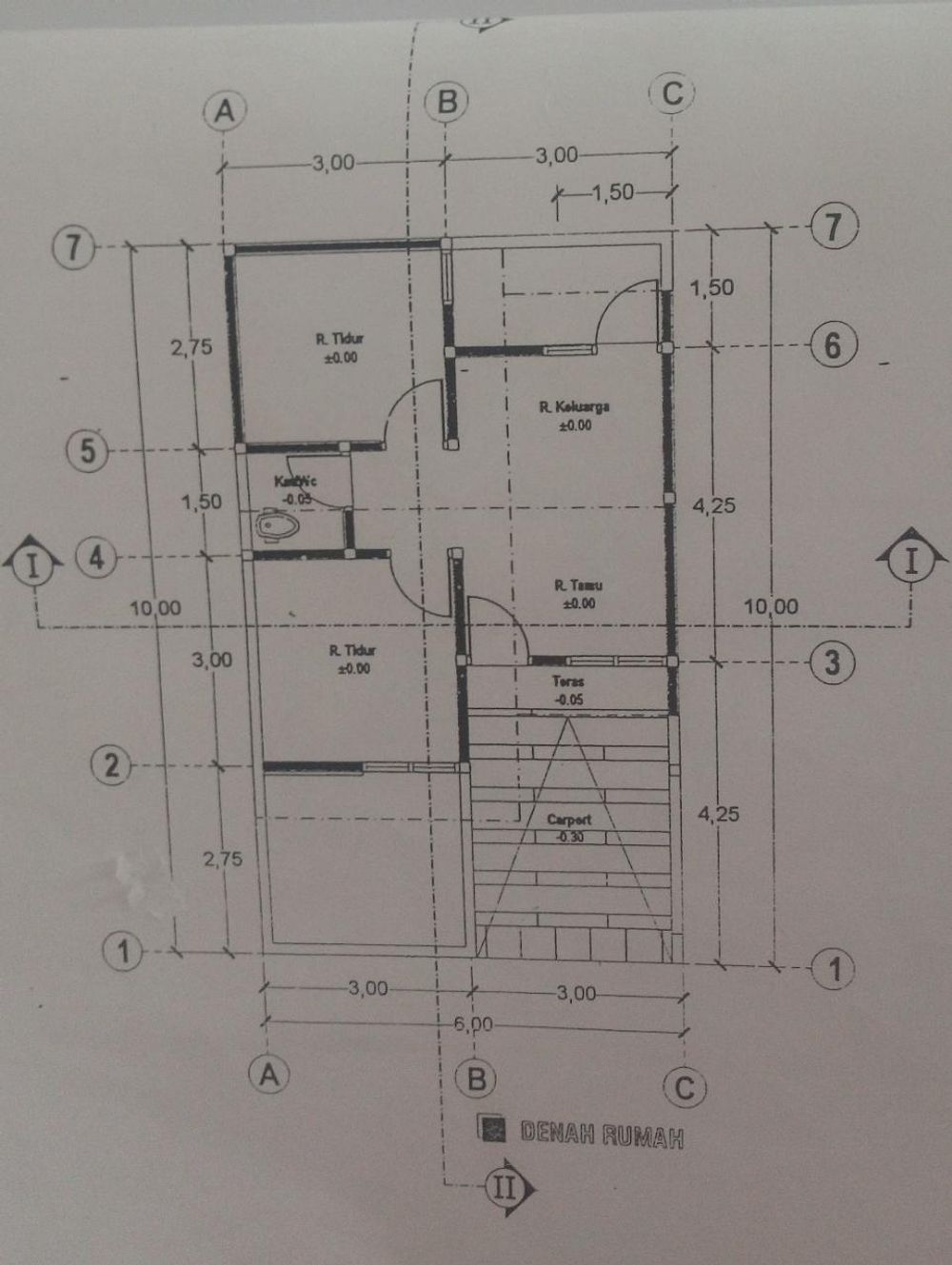 foto denah rumah tipe 36/60 perumahan Puri Al-Husna